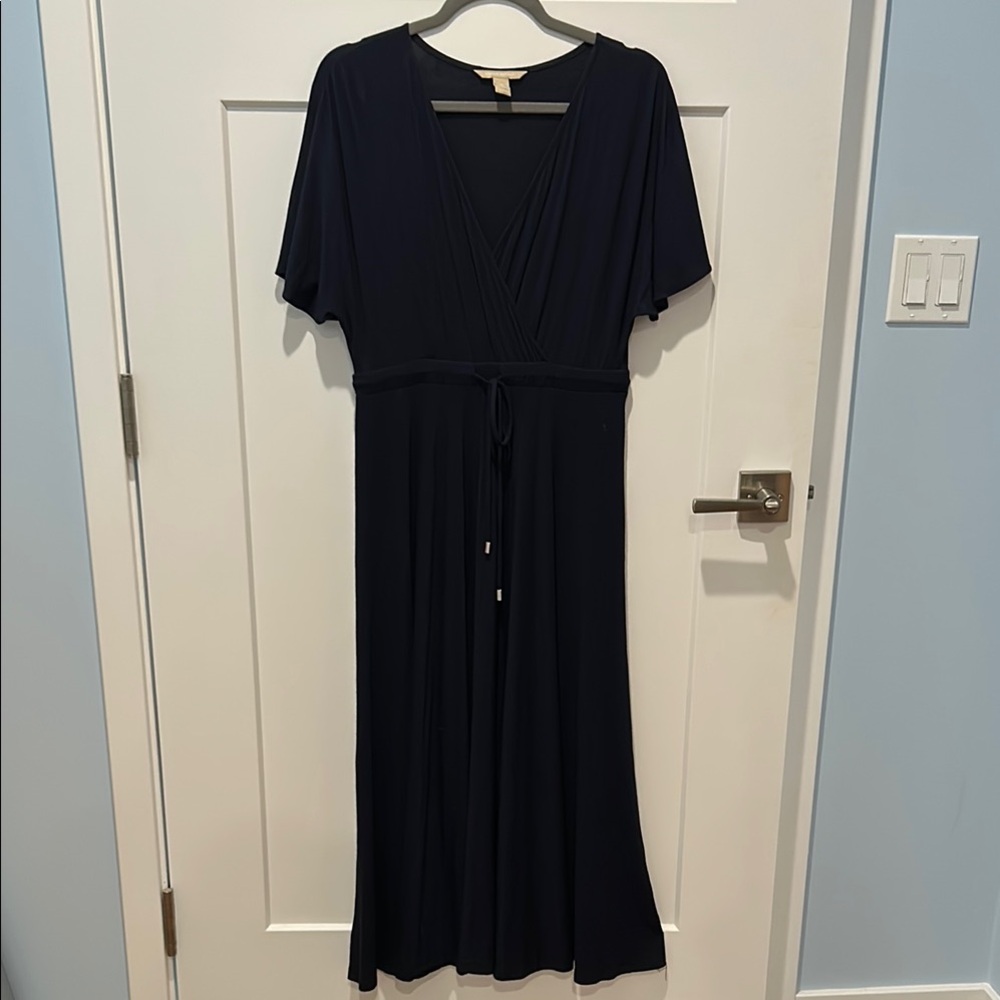 Banana Republic size M Elegant Navy Blue faux Wrap Dress